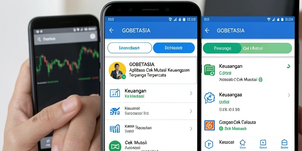 Tampilan antarmuka GOBETASIA untuk Cek Mutasi keuangan.