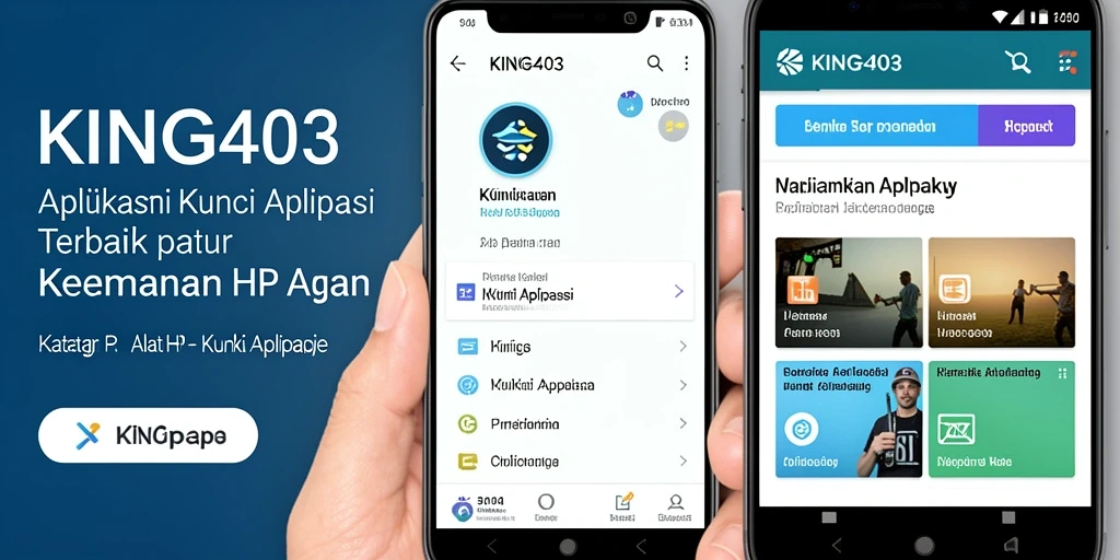 Antarmuka aplikasi KING403 yang intuitif dan aman.