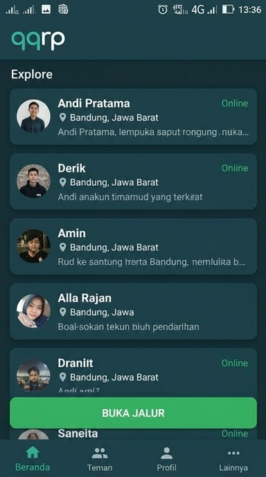 Tampilan link alternatif qqrp